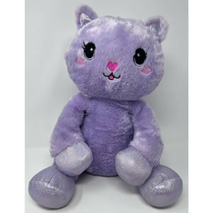 Your Zone Lavender Kitty Plush Glitter‎ Paws & Ears 16" Tall